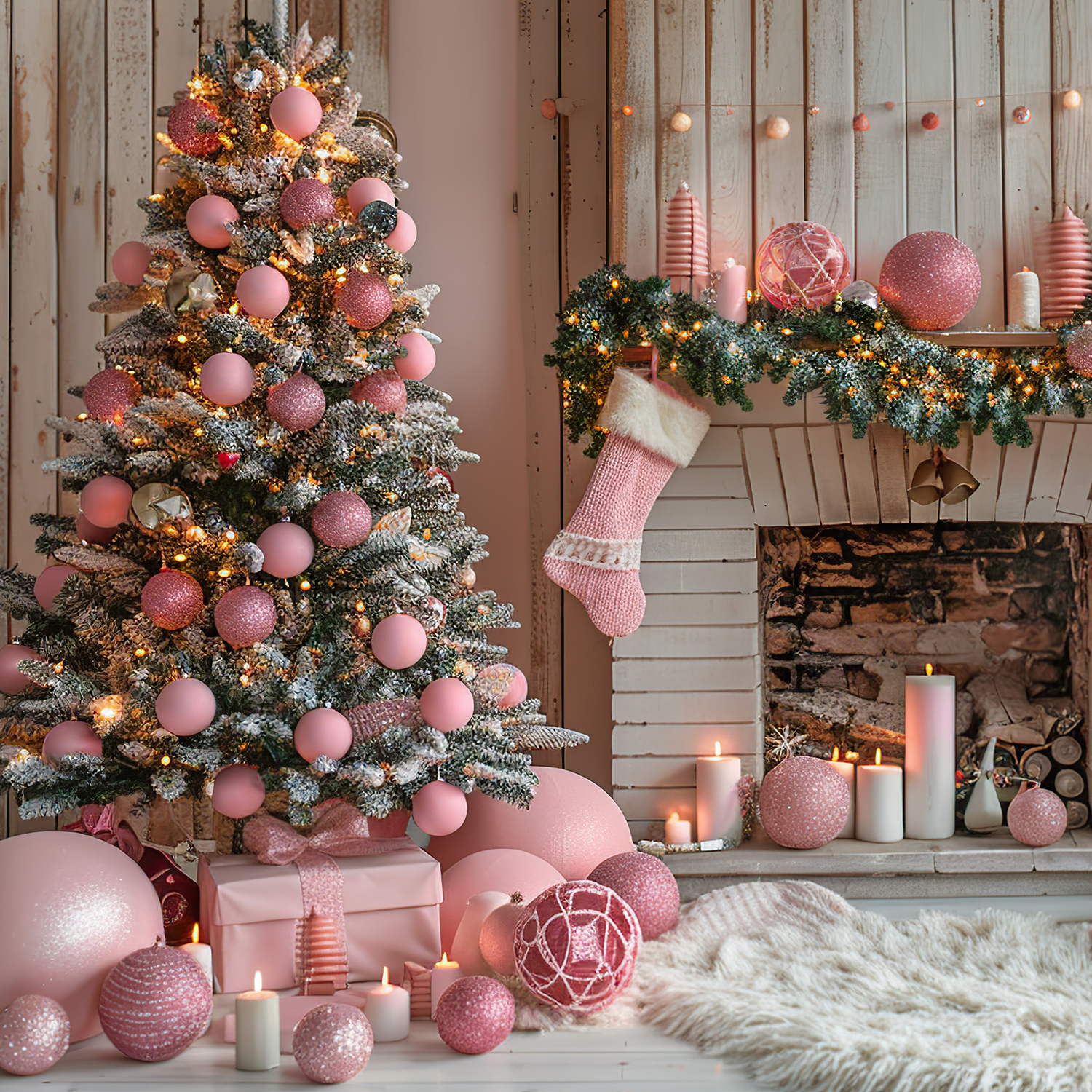 Pink Christmas Decor collection