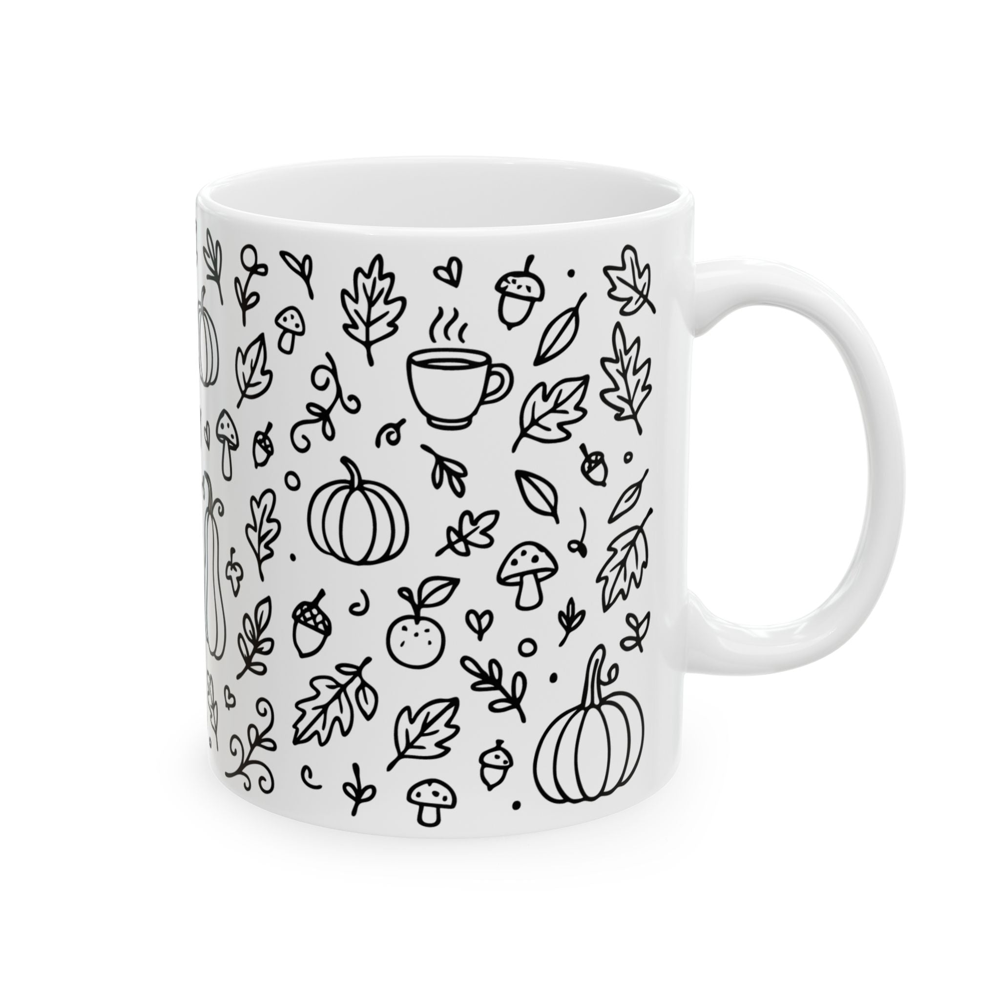 Fall-Themed Ceramic Mug: Cozy Autumn Coffee Cup
