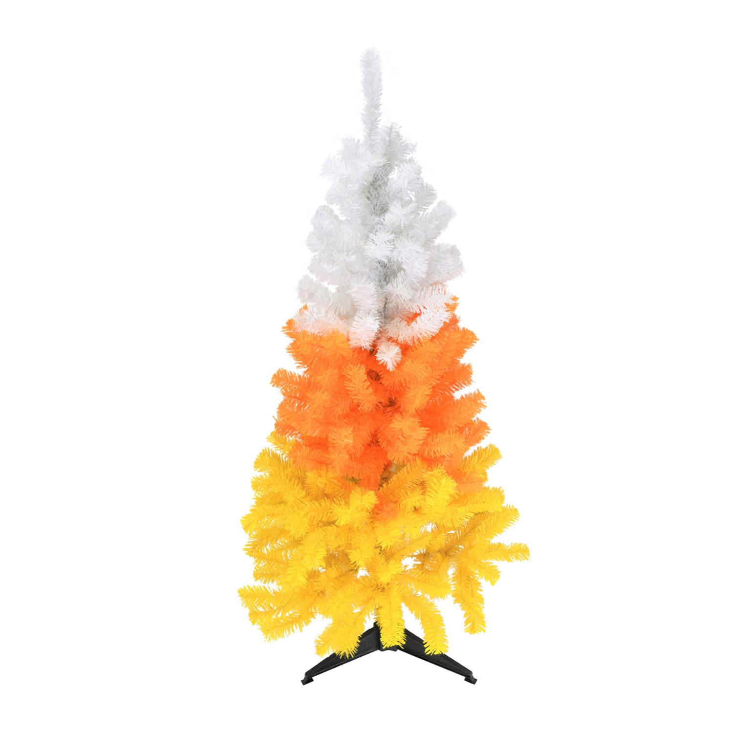 4 Foot White Orange and Yellow Candy Corn Halloween Tree