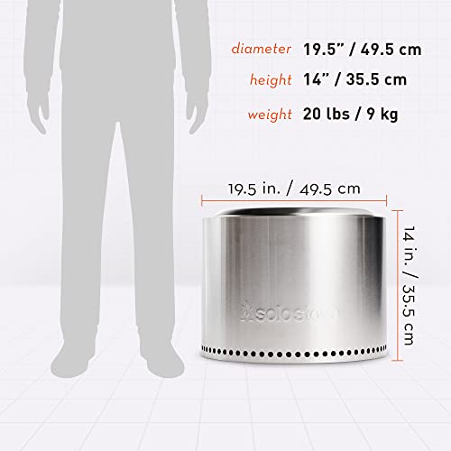 Smokeless fire pit size
