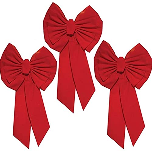 3-Pack Red Christmas Bow Extra Large 35” by 18”