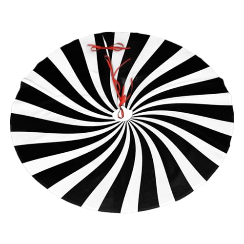 Black White Swirl Halloween Tree Skirt - Halloween Tree Decoration