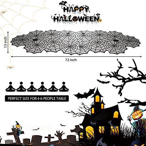 Spider web table runner size