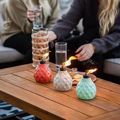 TIKI Brand 3-Pack Seaside Table Torch perfect for fall outdoor entertaining