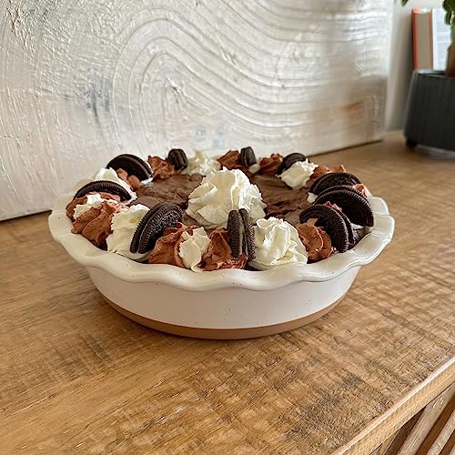 9 Inch Ceramic Deep Fluted Pie Dish