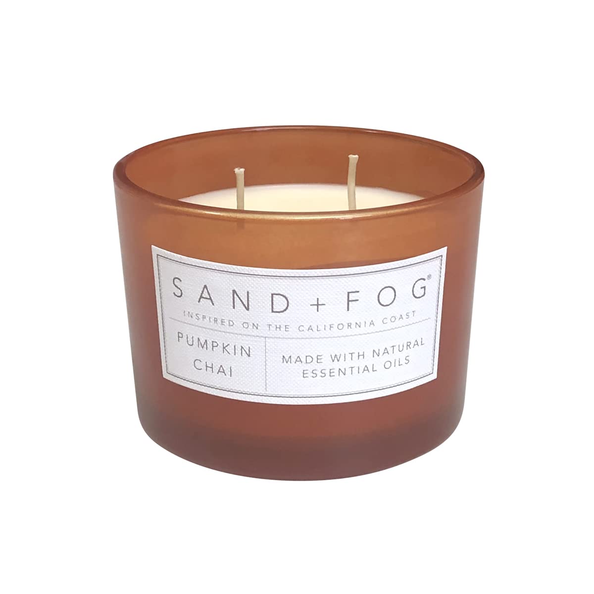 pumpkin chai fall candle with natural essential oils