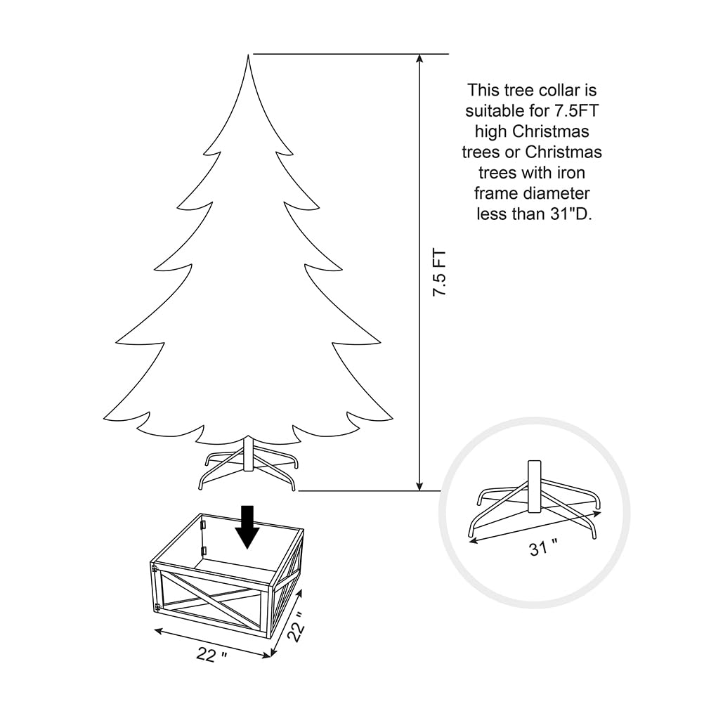 tree collar for 7.5' Christmas trees