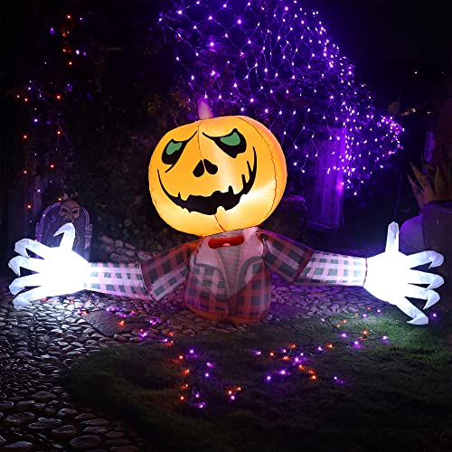 7 FT Pumpkin Ghost Halloween Inflatable