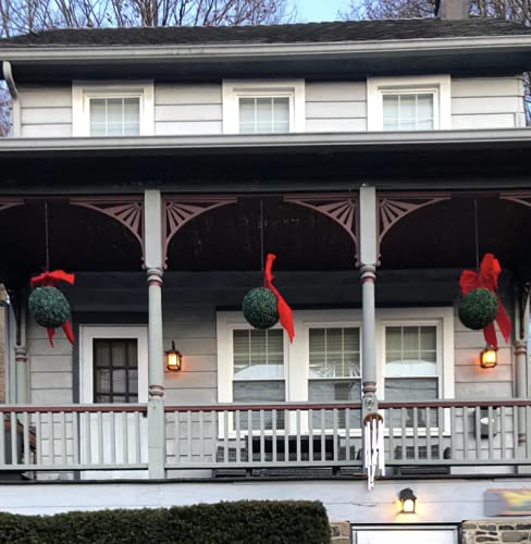 Holiday porch decorations Red Bow