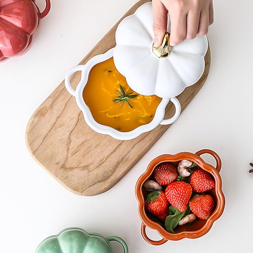 White pumpkin shaped Dutch oven