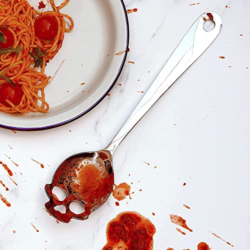 skull-shaped serving spoon for Halloween party