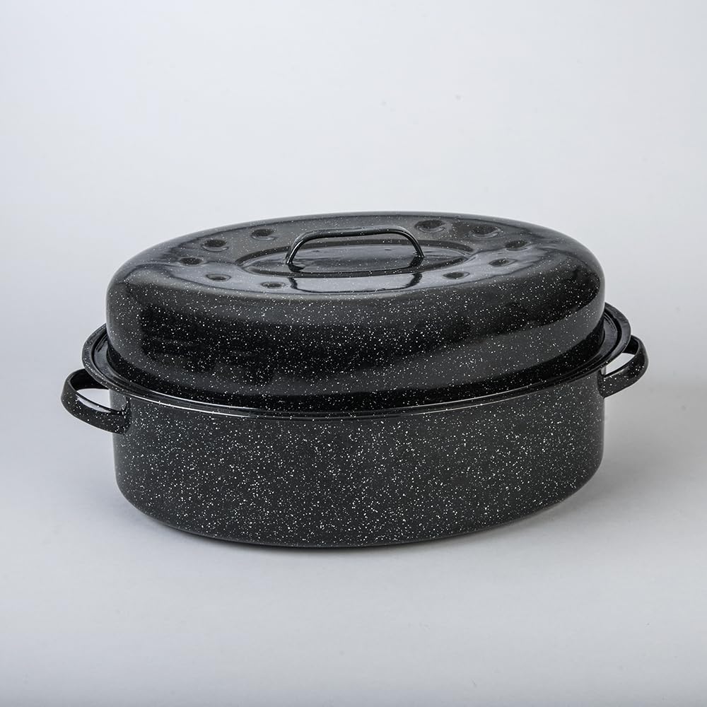 roasting pan with handles black