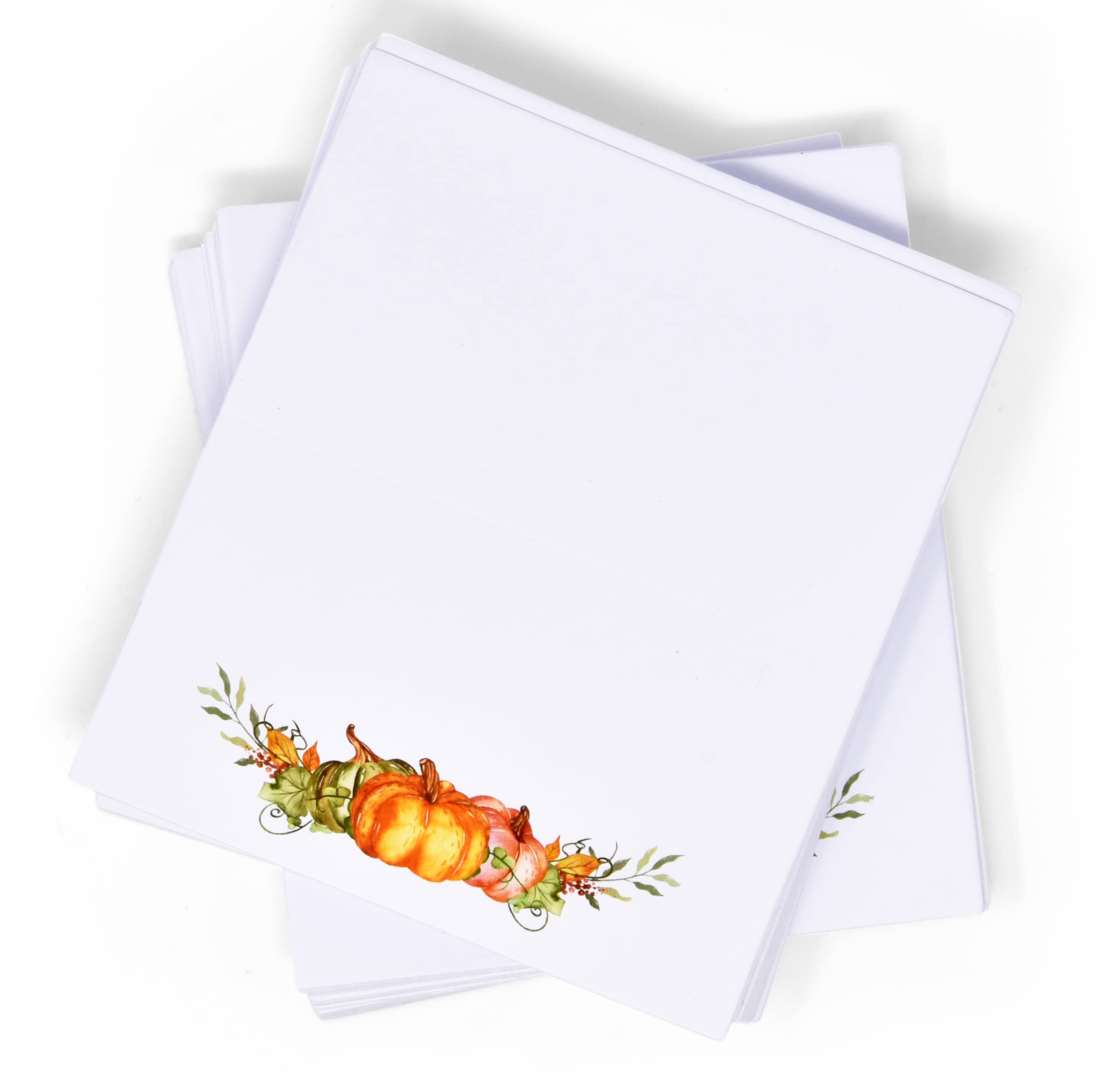 pumpkin place cards for Thanksgiving table