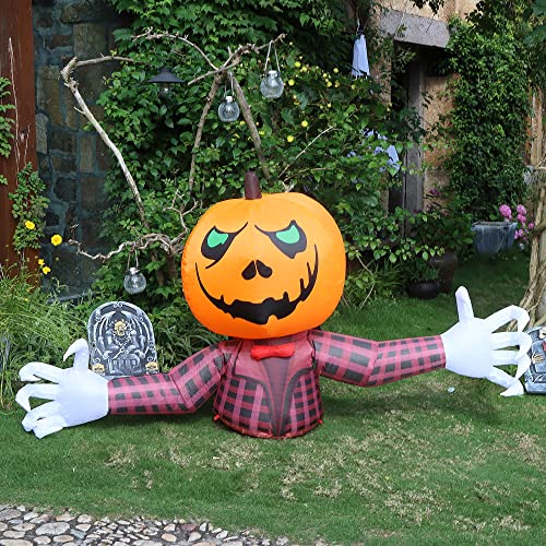 Spooky pumpkin inflatable decoration