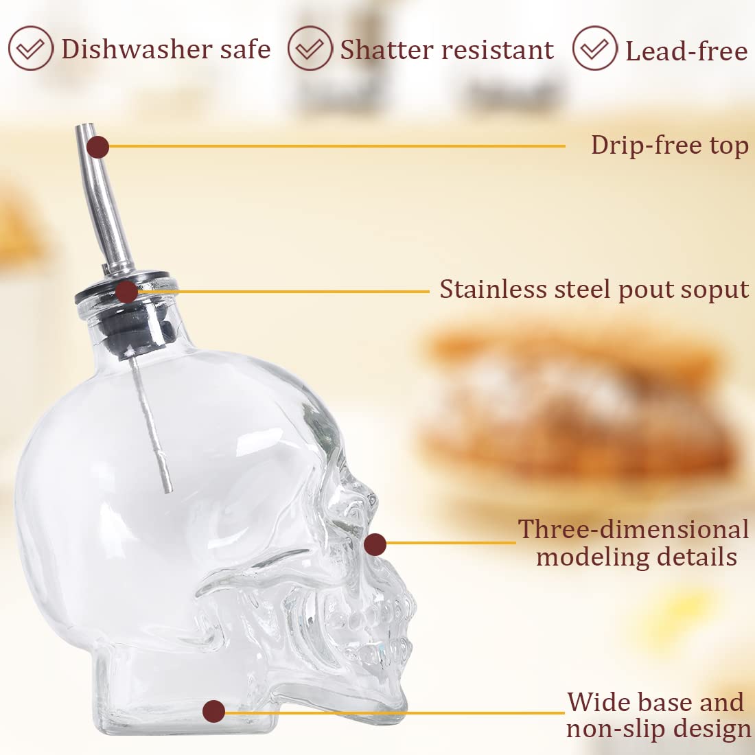 Skull Bottle Set features