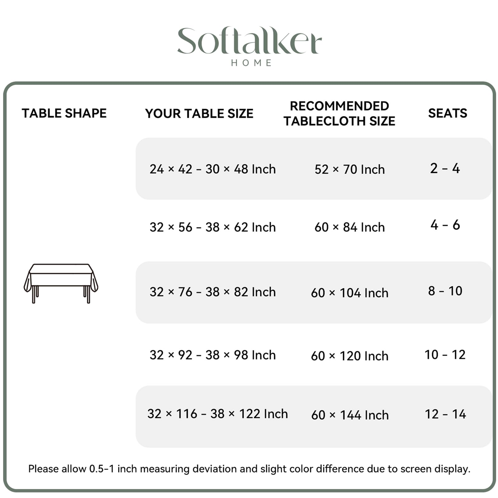 tablecloth size guide
