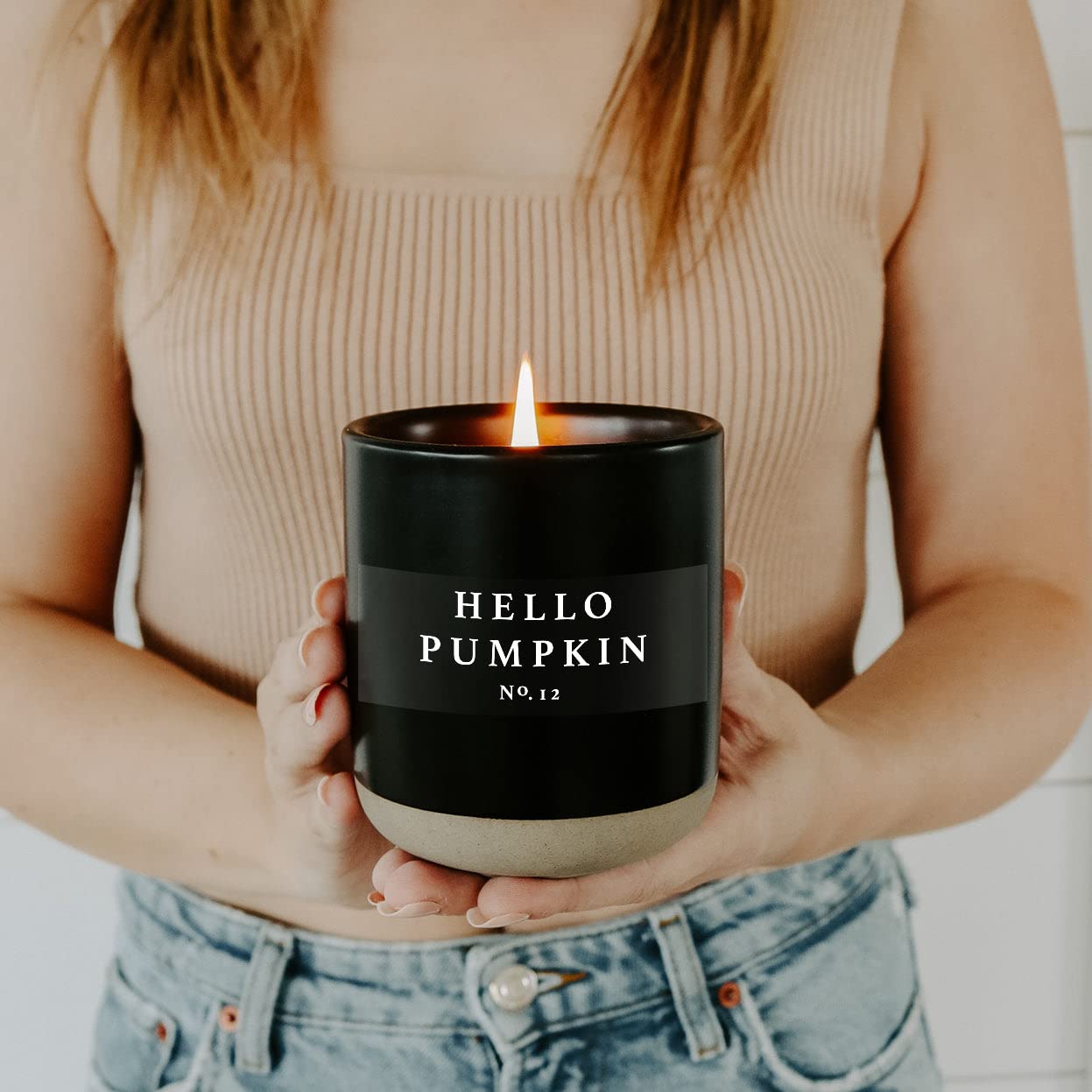 Hello pumpkin fall candle