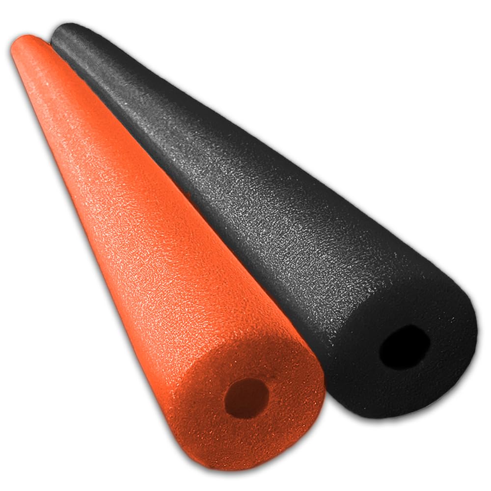 2 Pack Jumbo Swimming Pool Noodle Foam Multi-Purpose Orange Black