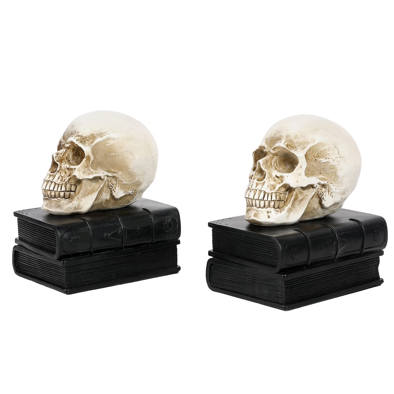 Halloween Decoration - Bookshelf Halloween Decor - Skull Bookends