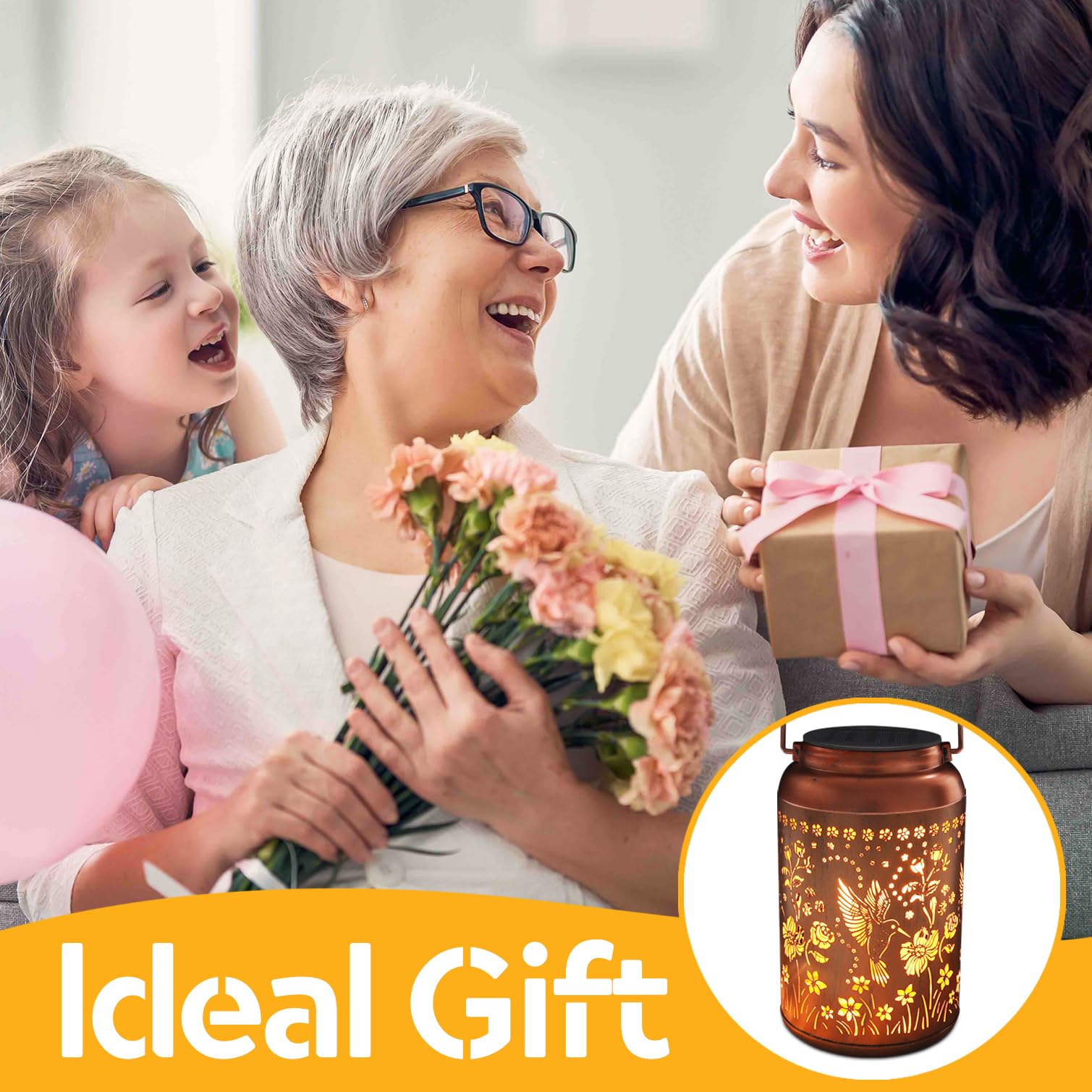 Outdoor Waterproof Hummingbird Lantern Solar Light Gift