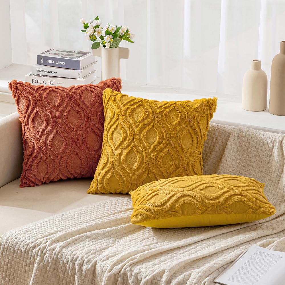 Velvet embroidered soft pillow cover set