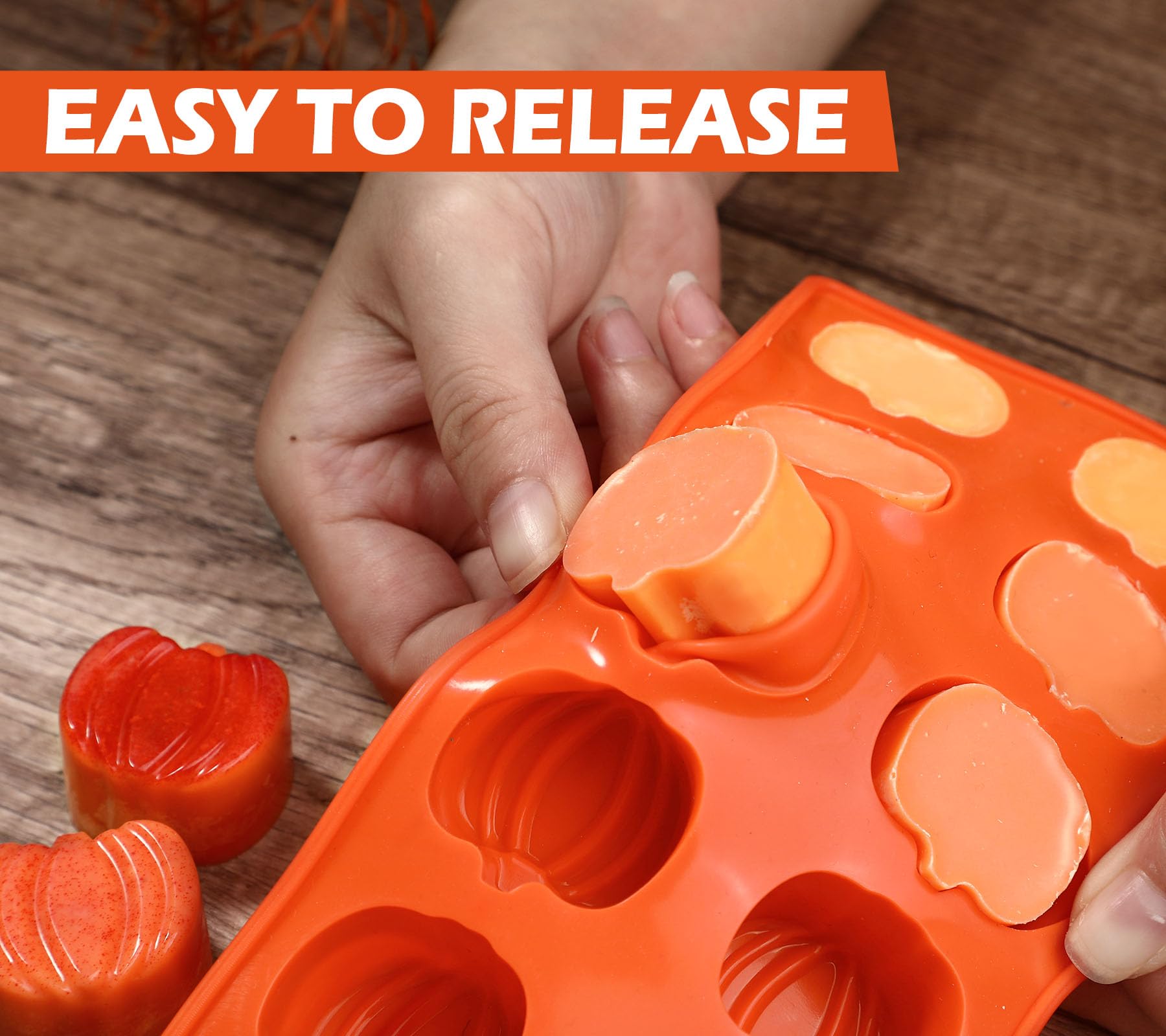 easy release pumpkin shaped mold