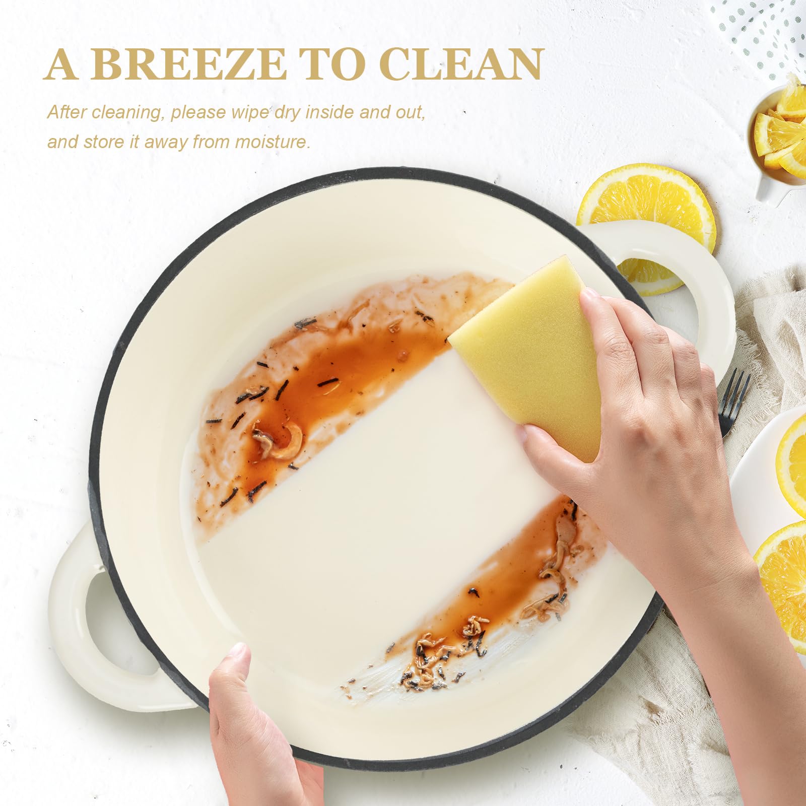 Easy to clean Dutch oven