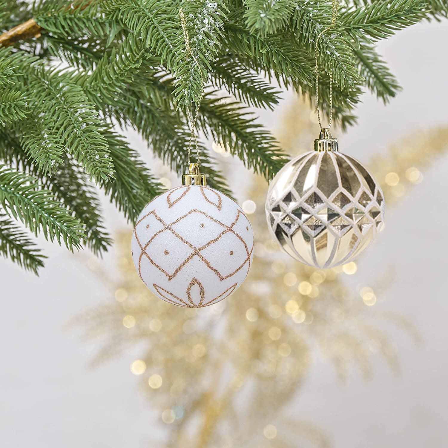 Christmas ornaments golf hanging on tree
