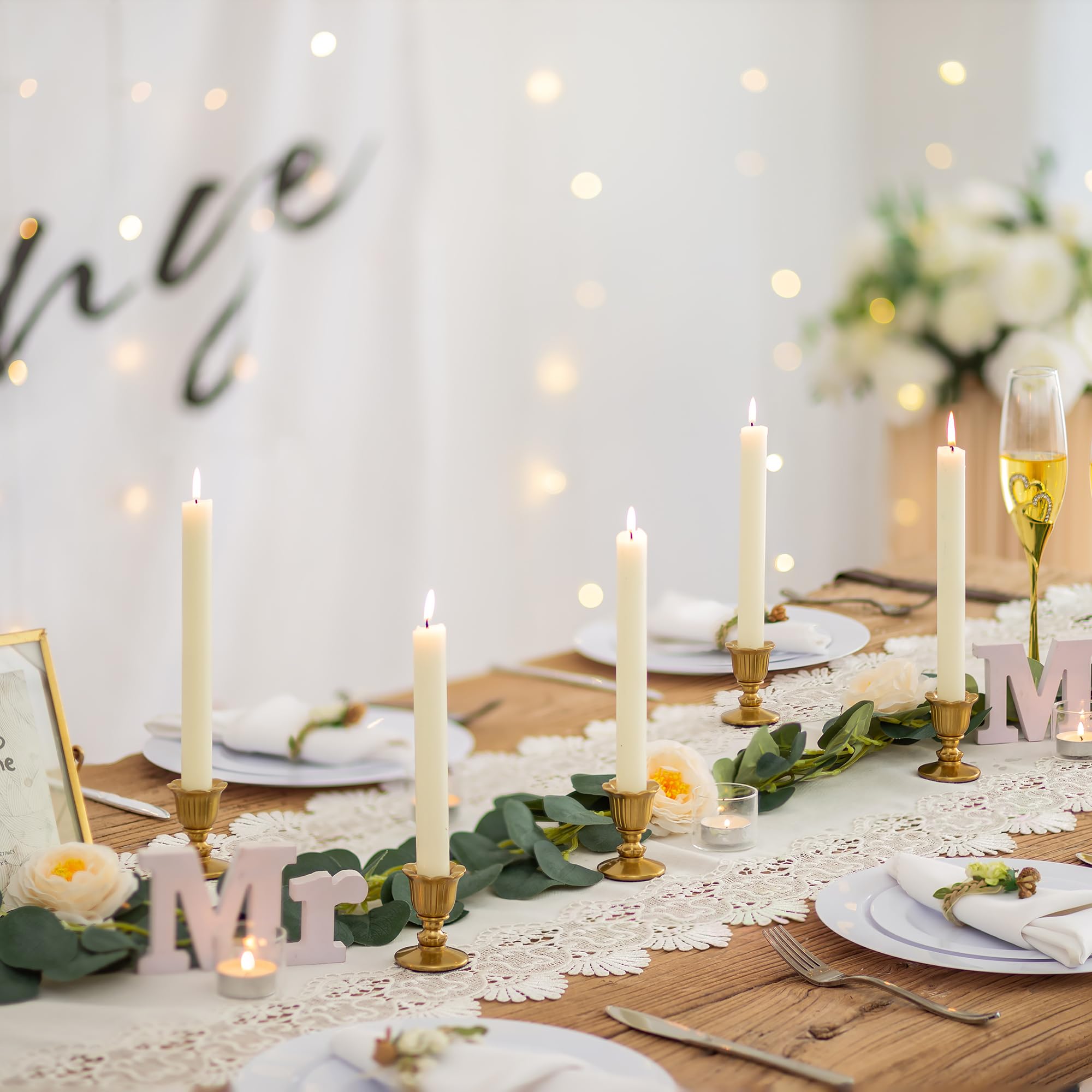 Set of 2 Vintage Brass Candlestick Holders