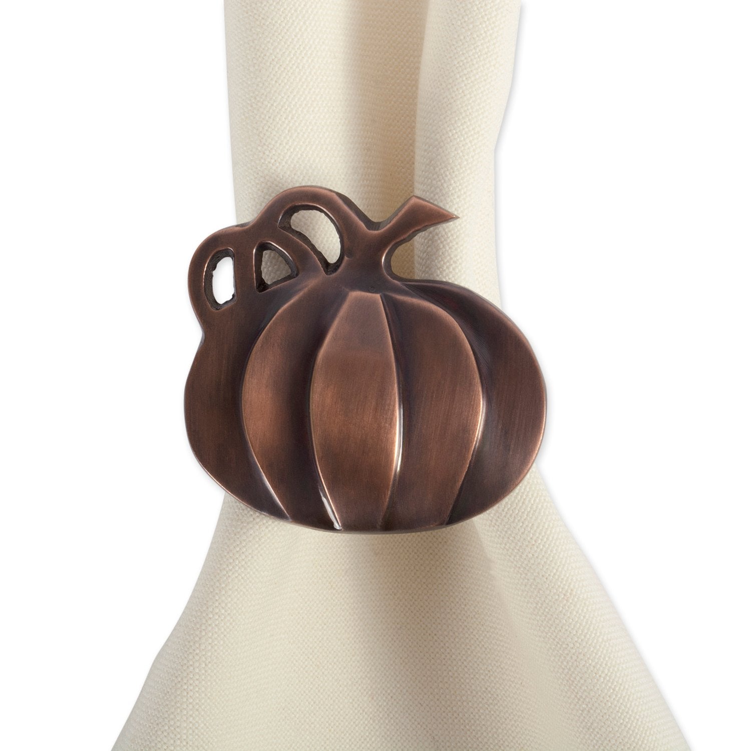 pumpkin napkin ring set - rustic pumpkin shaped napkin holders