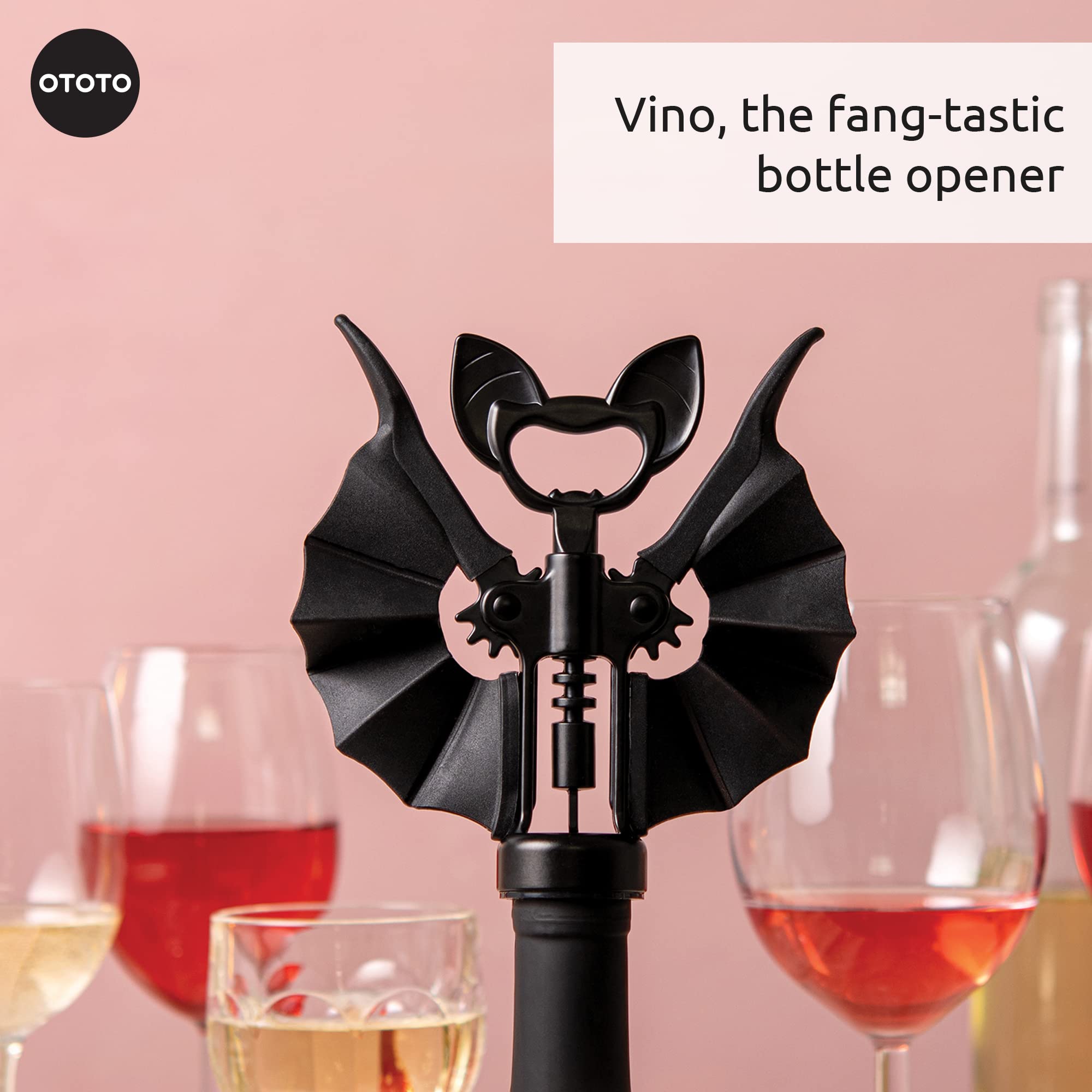 Halloween bat wine opener