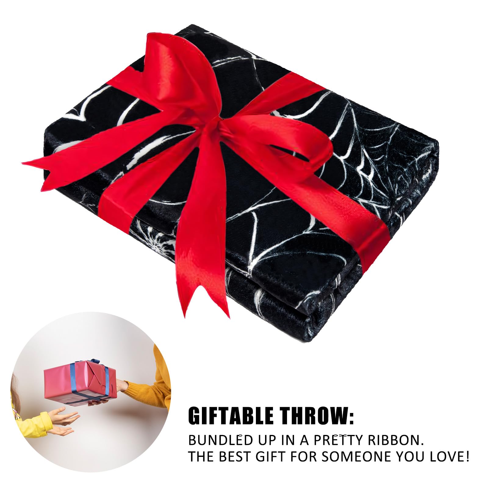 Spider web pattern throw blanket