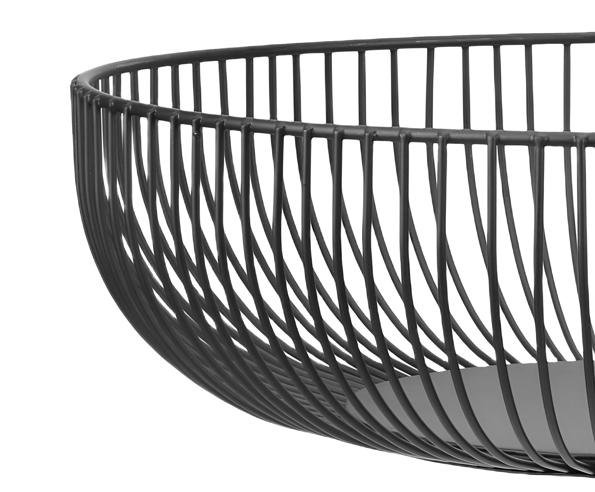 Black modern basket for fruit or kitchen decor