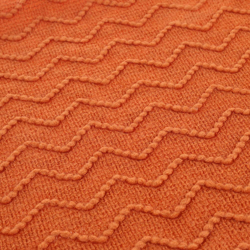 Burnt Orange Throw Blanket Design