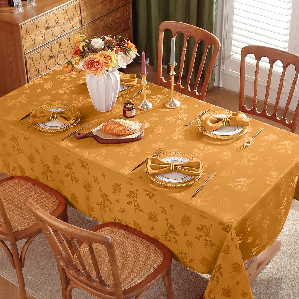 fall leaf pattern tablecloth for Thanksgiving