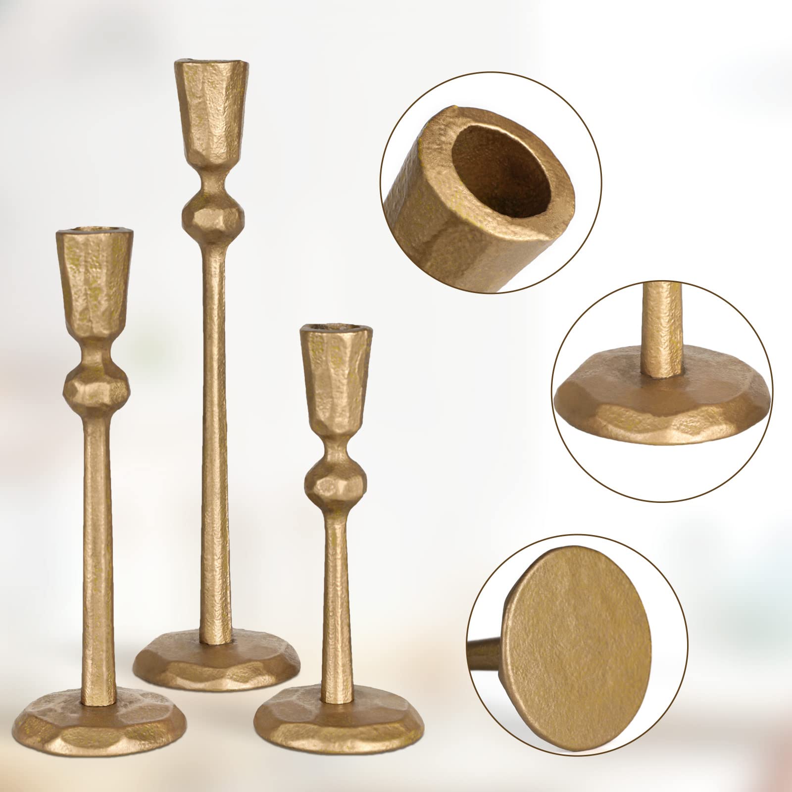 Brass candle stick holder set