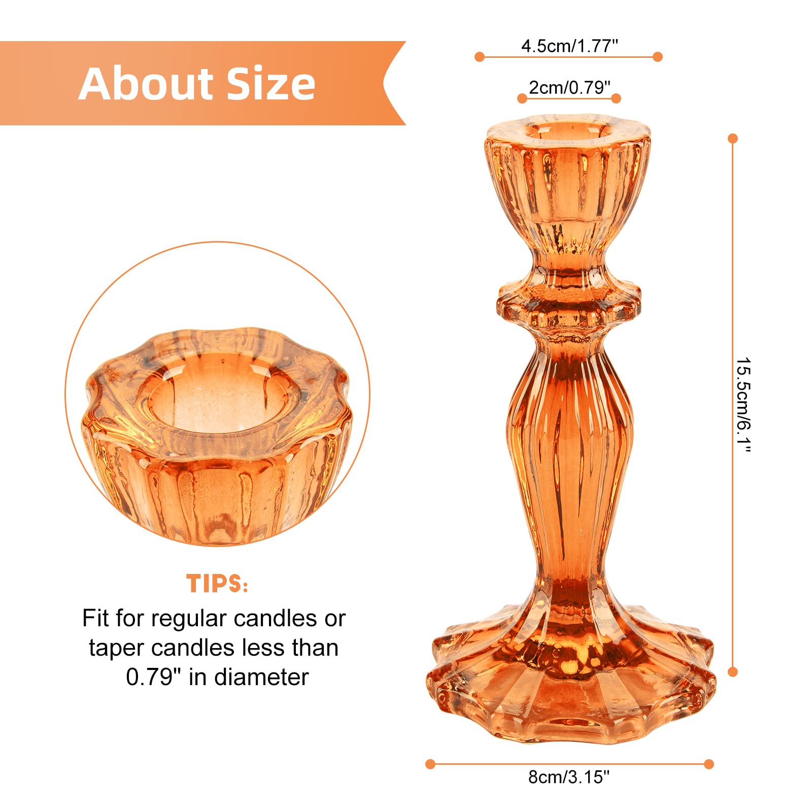 candle holder size