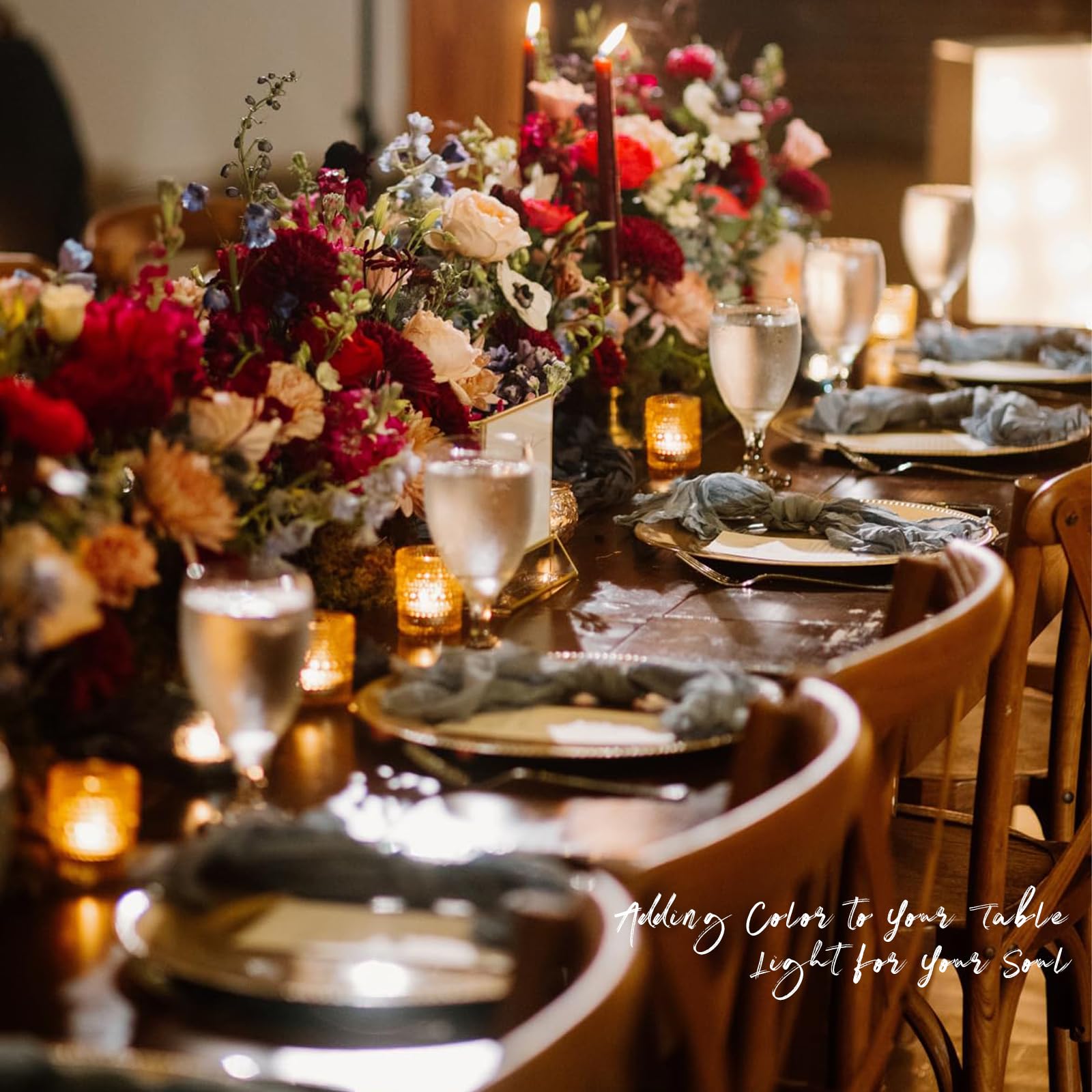 wedding tea candle holder and table decor