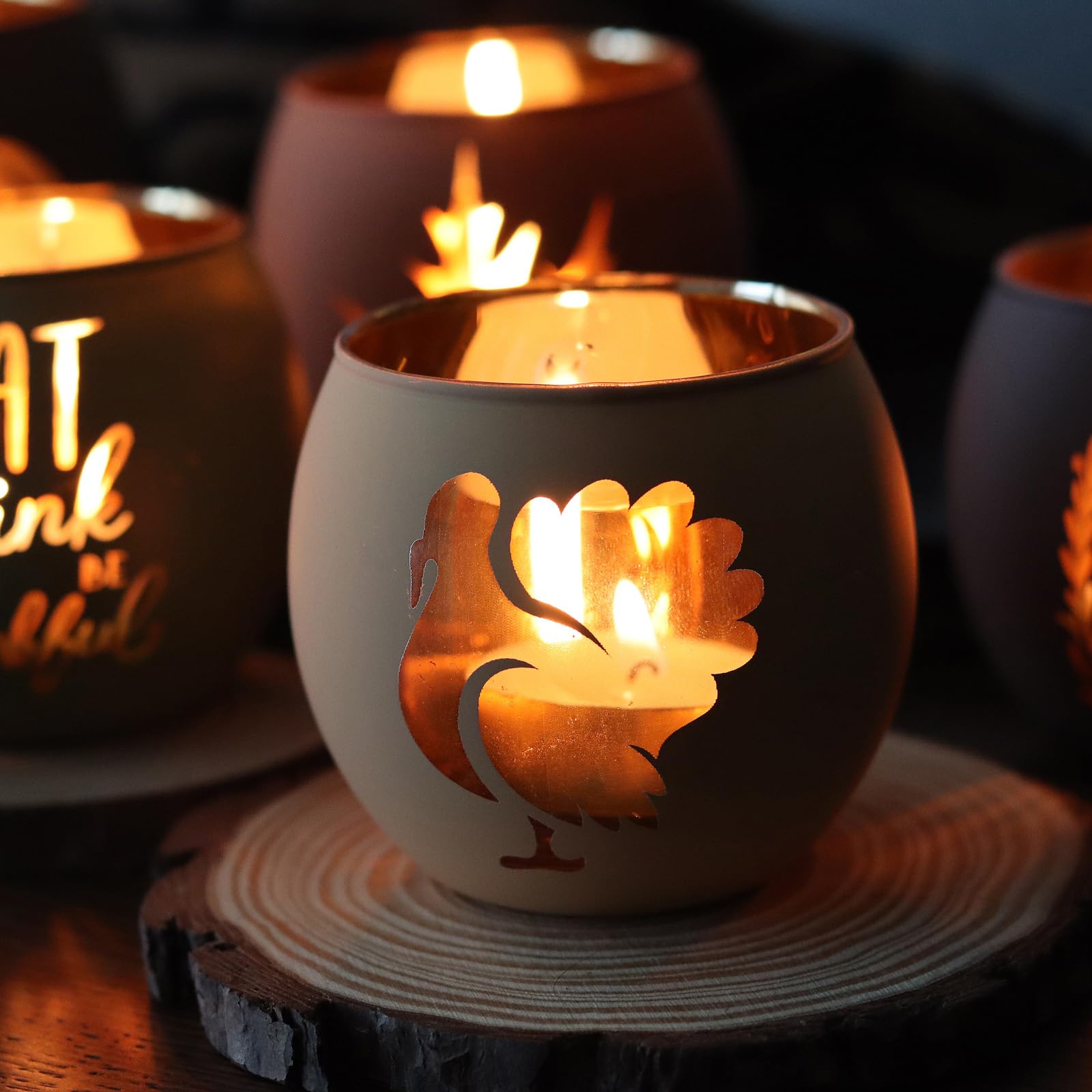 Thanksgiving candle holder for centerpiece