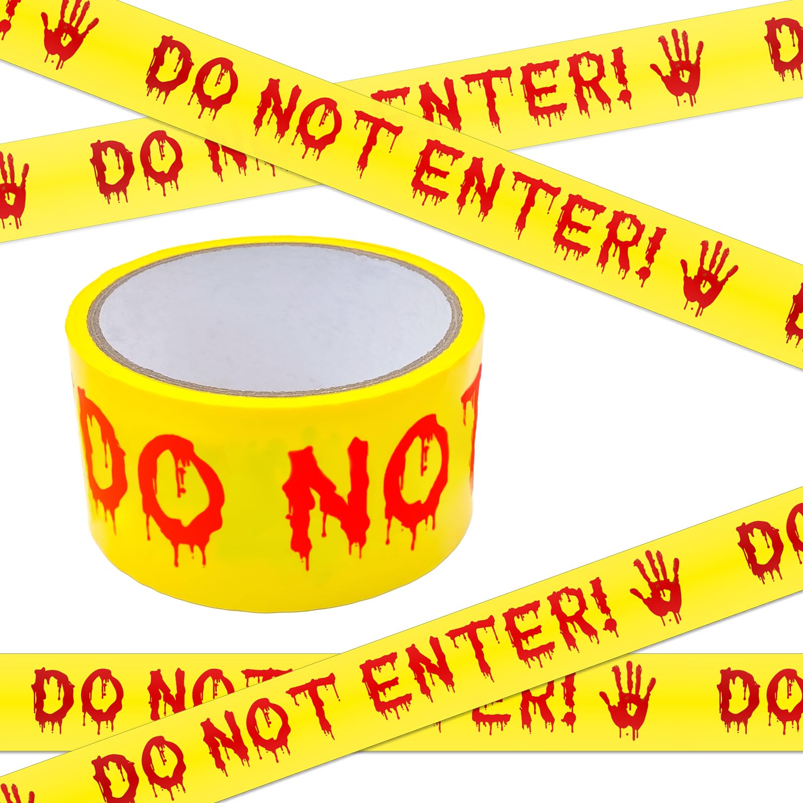 4.8CM x 25M Yellow Caution Tape Do Not Enter Halloween Decoration