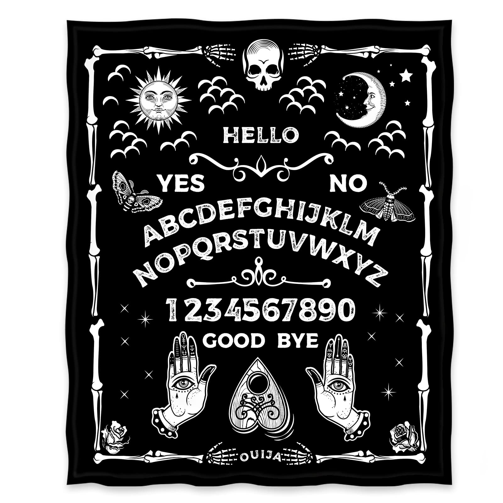 Ouija Board Throw Blanket - Gothic Throw Blanket for Hallowen