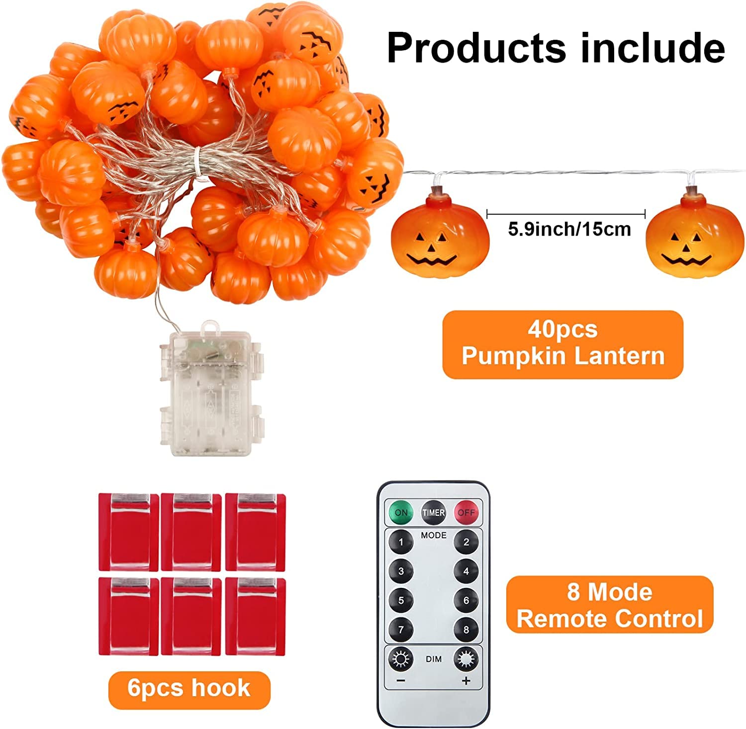 orange pumpkin Halloween led light kits
