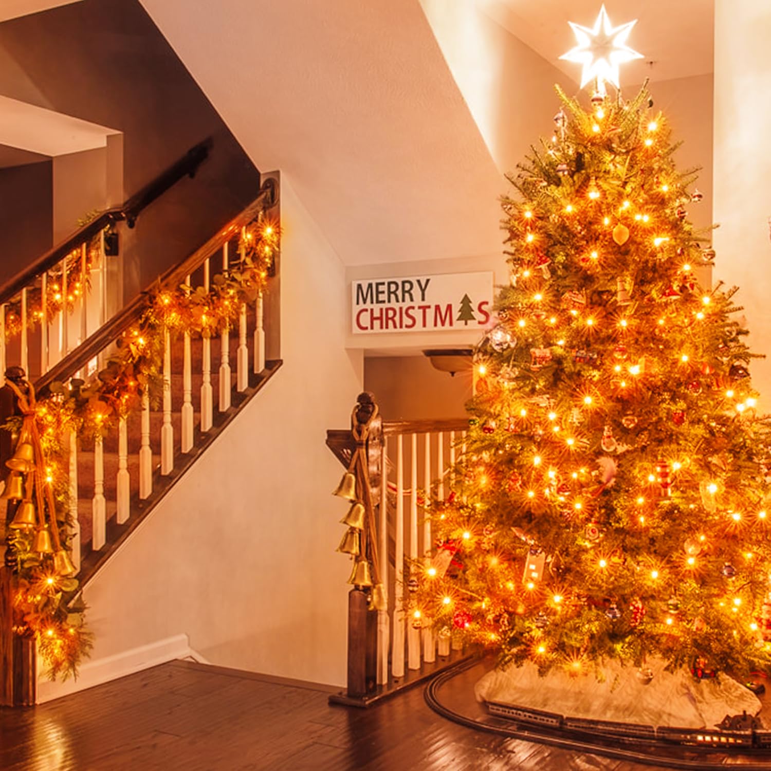 33ft 100 LED Orange String Lights, Connectable Orange String Lights for Halloween or Holidays