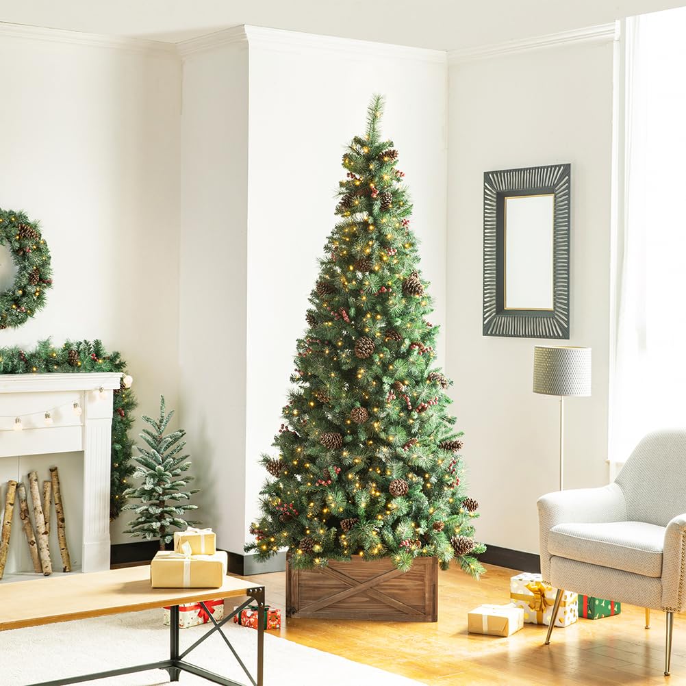 wooden rustic tree skirt