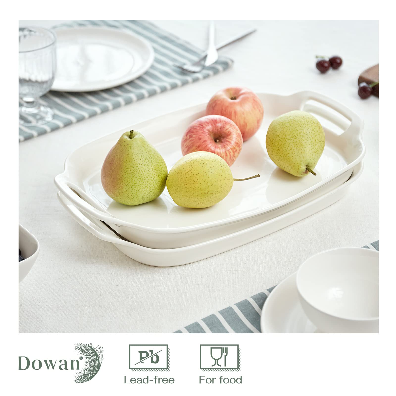 White Porcelain Serving Plates
