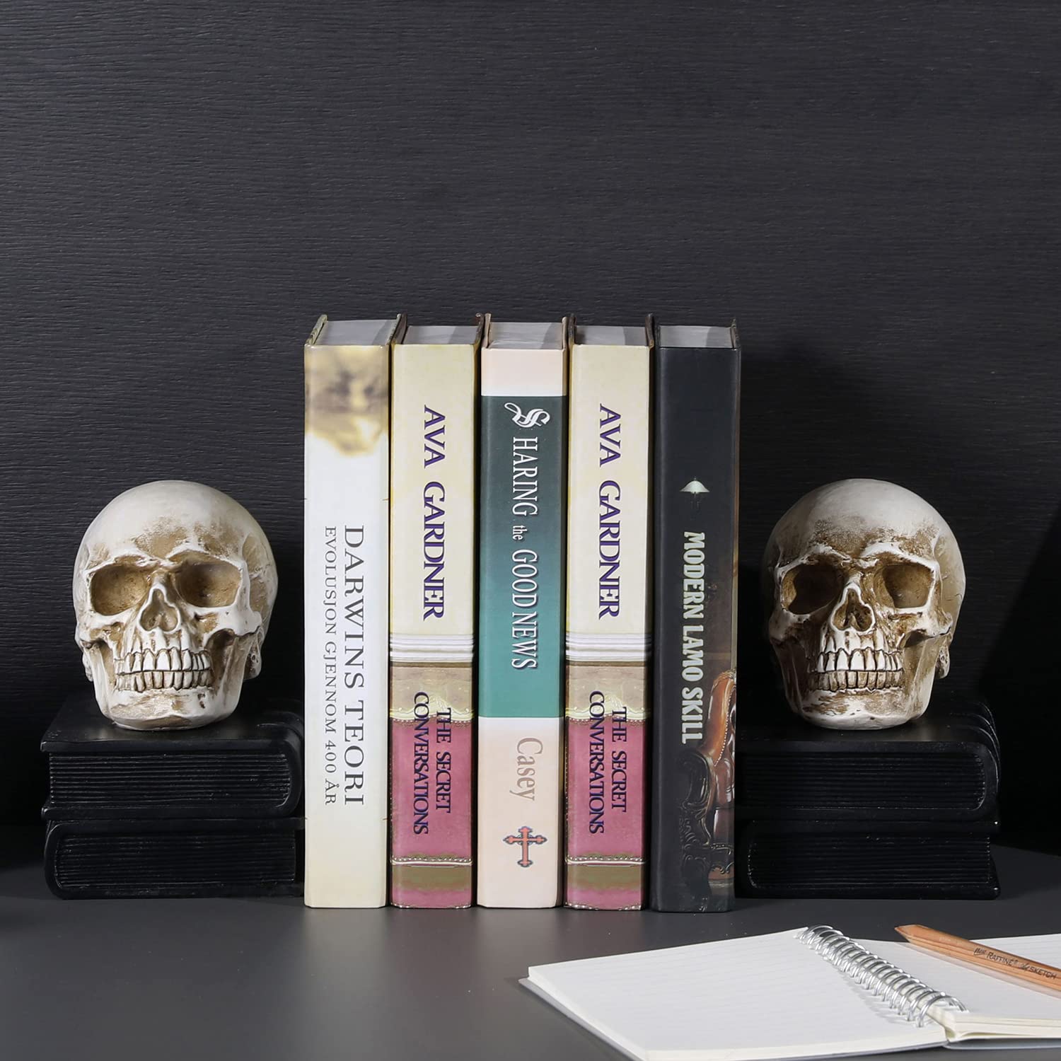 Skull Bookend for Halloween - Indoor Halloween Decor