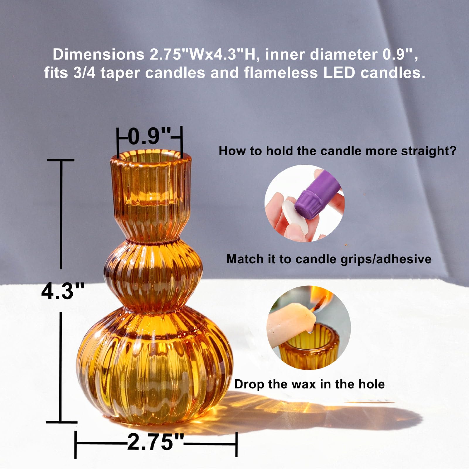 candlestick holder size