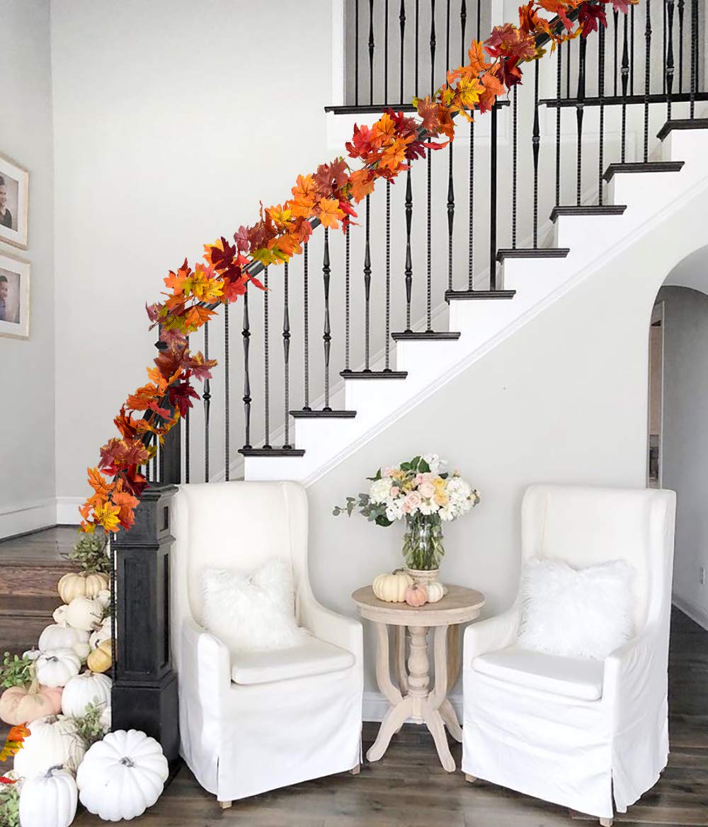 Indoor fall decor leaf garland