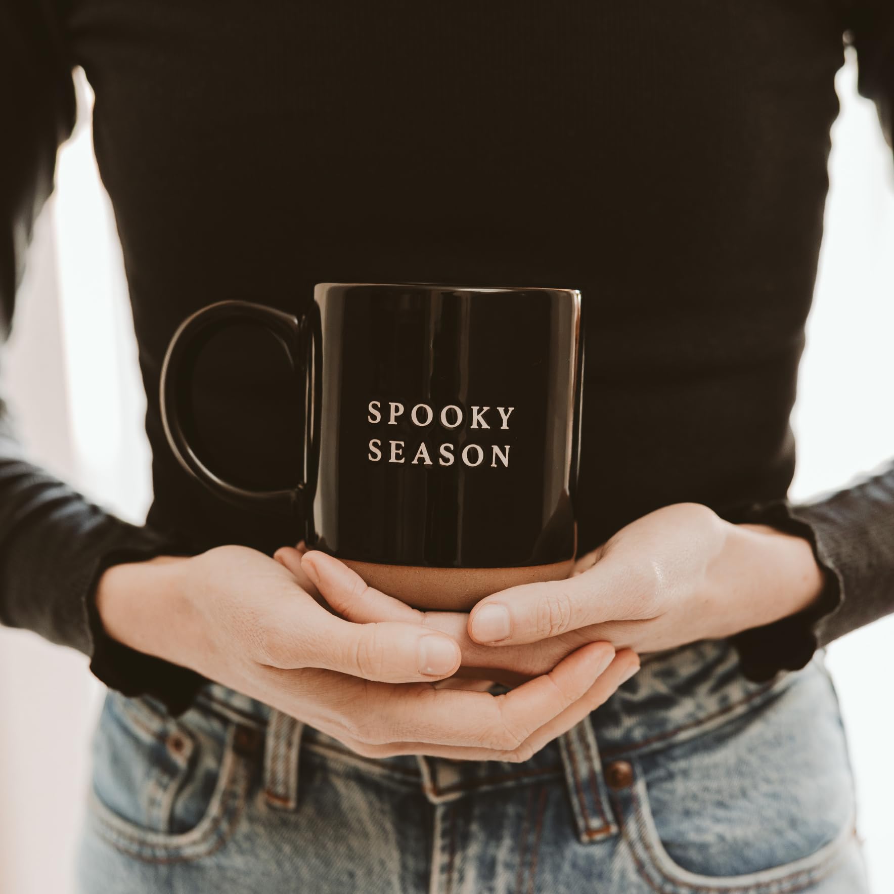 durable cute stoneware spooky season coffee mug