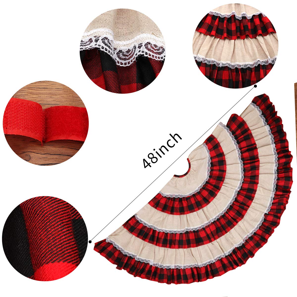 Buffalo Christmas Tree Skirt Size